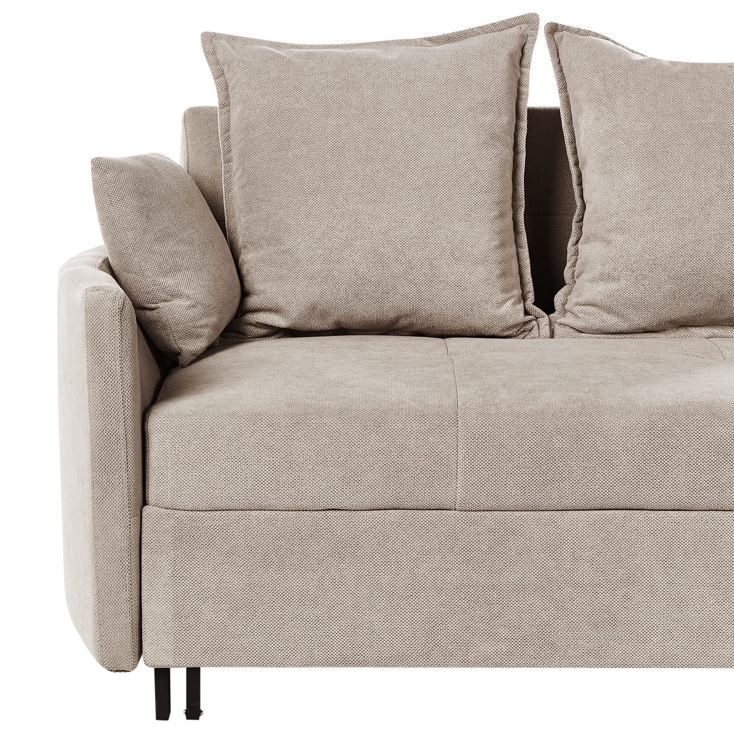 2 Seater Sofa Bed Taupe Sleeping Function
