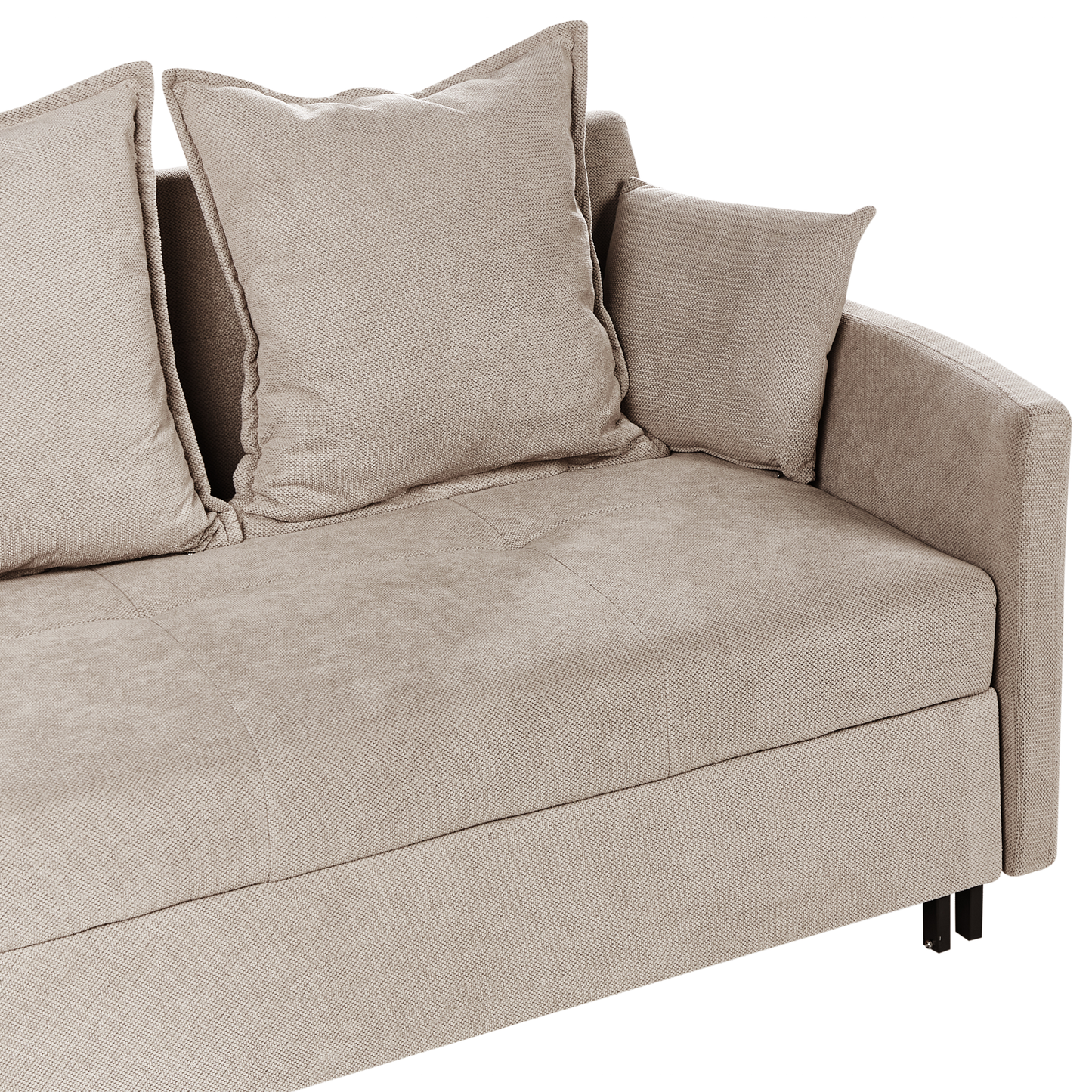 2 Seater Sofa Bed Taupe Sleeping Function