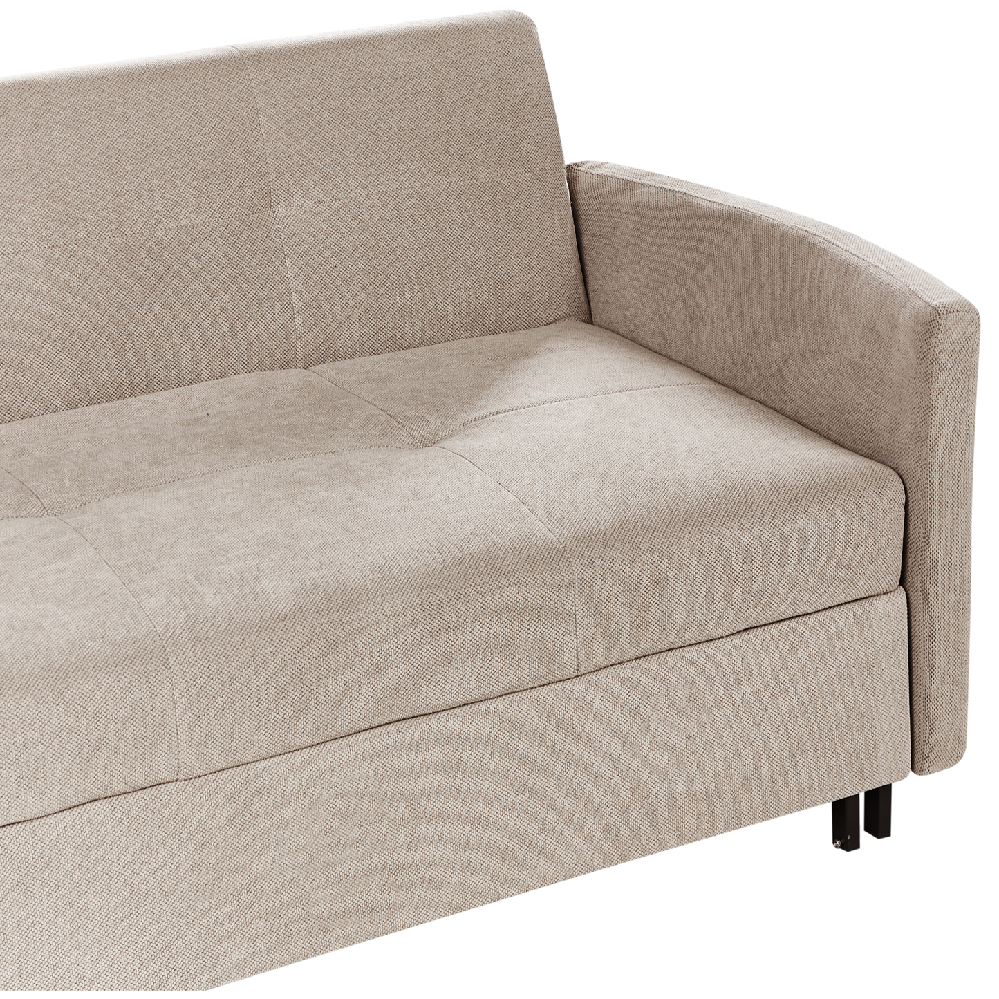 2 Seater Sofa Bed Taupe Sleeping Function