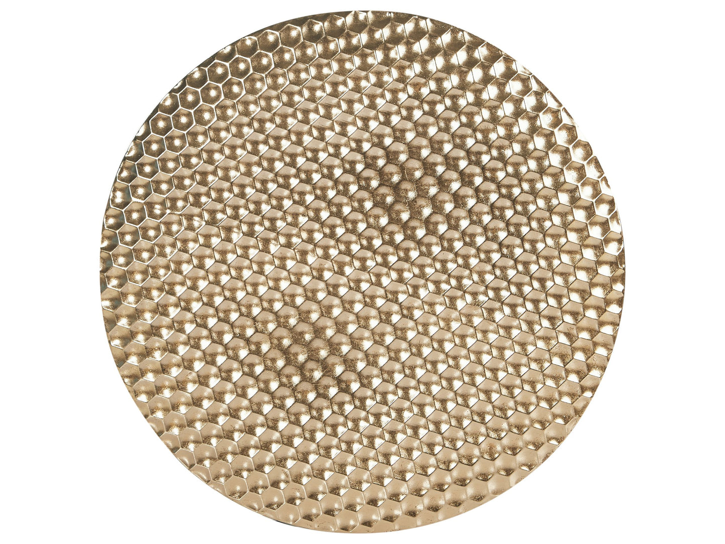 Gold Iron Wall Decor Round Honeycomb Hanging Accent
