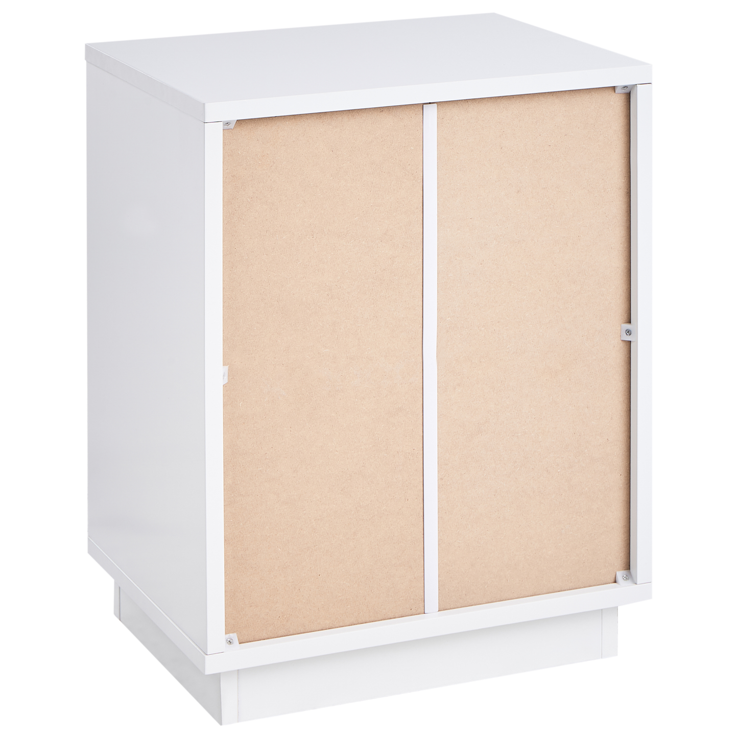 NovaHome Bedside Table White MDF Fluted Front 1 Drawer Gold Handle