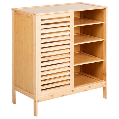 Sideboard Shoe Cabinet Light Brown Slatted Doors