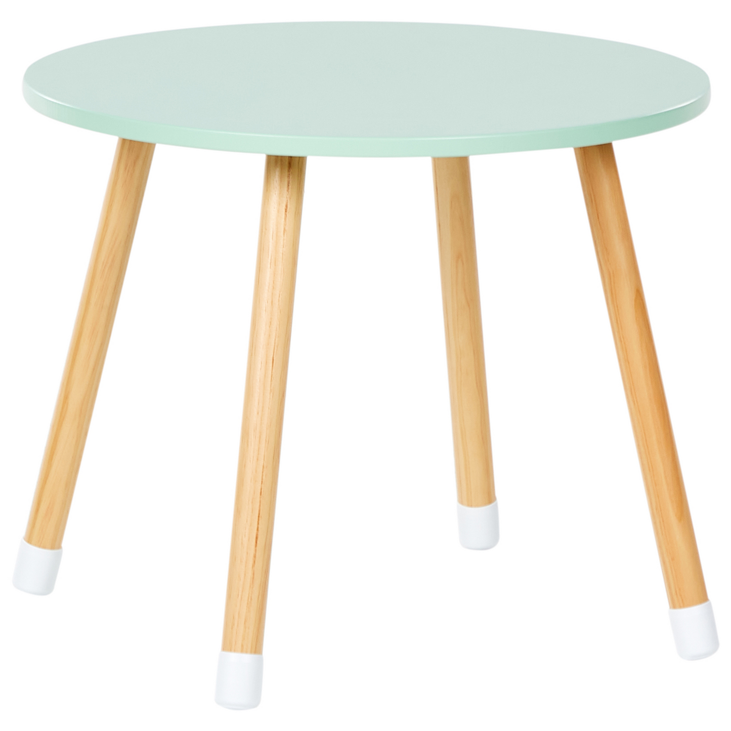 KidNest 2 Seater Kids Table Set White And Light Brown MDF Leg Caps