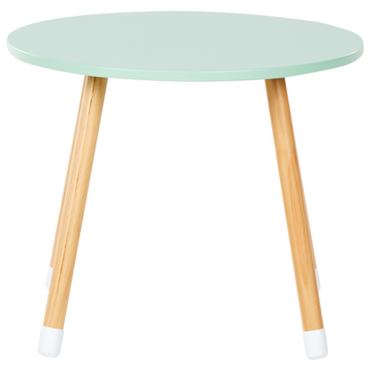 KidNest 2 Seater Kids Table Set White And Light Brown MDF Leg Caps