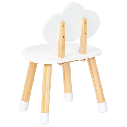 KidNest 2 Seater Kids Table Set White And Light Brown MDF Leg Caps