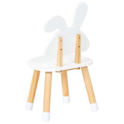 KidNest 2 Seater Kids Table Set White And Light Brown MDF Leg Caps