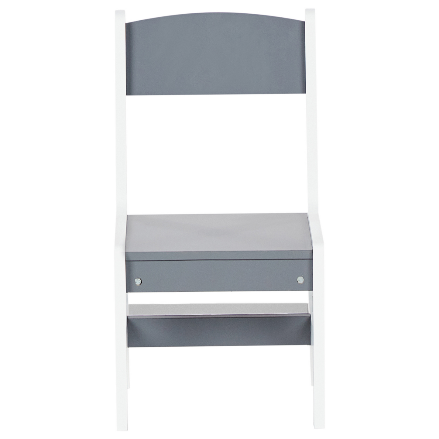 BrightNest Kids 2 Seater Table Set With Chairs White and Grey MDF