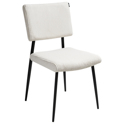 Heritage Home Set of 2 Off-White Corduroy Dining Chairs