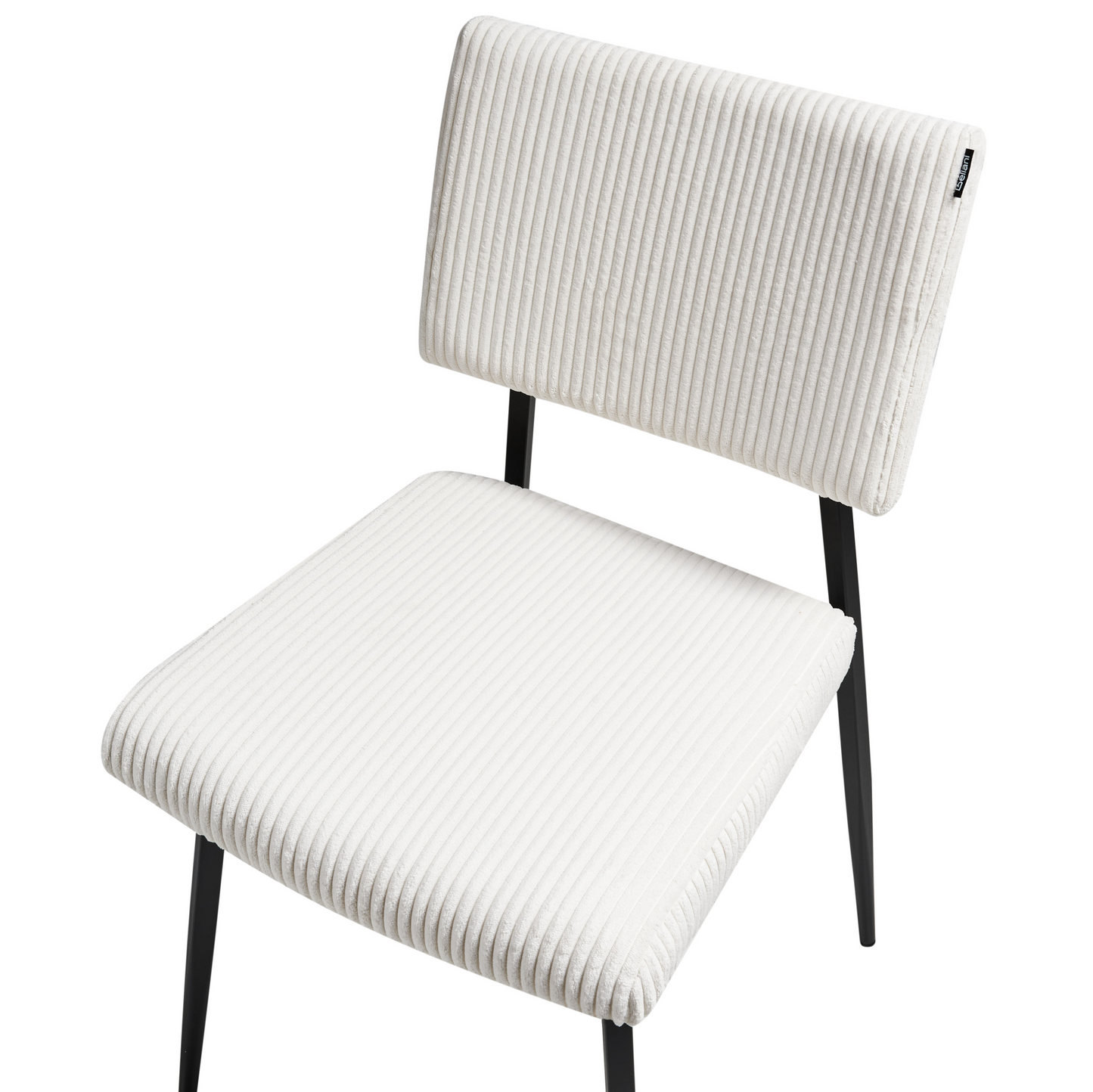 Heritage Home Set of 2 Off-White Corduroy Dining Chairs