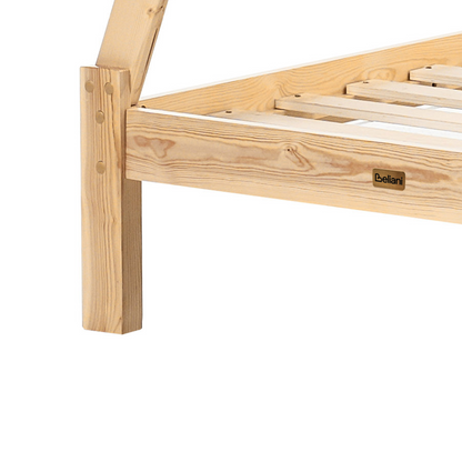 Kids Teepee Bed Light Brown Pine EU Single Frame With Slats