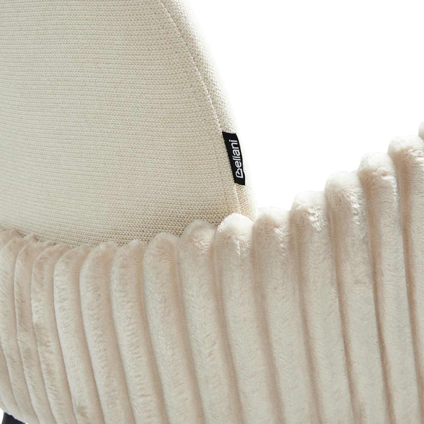 Set Of 2 Retro Bar Chairs Light Beige Fabric Velvet Armrests