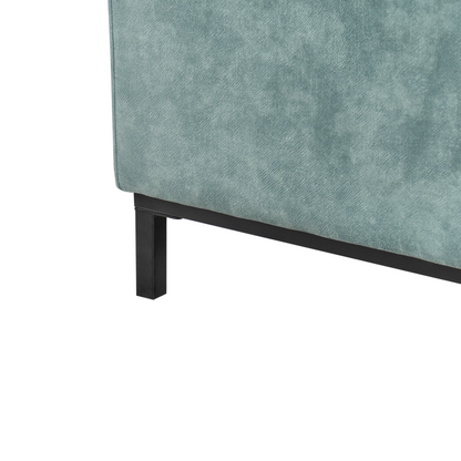 Teal Blue Ottoman Footstool Water Repellent Pet Friendly