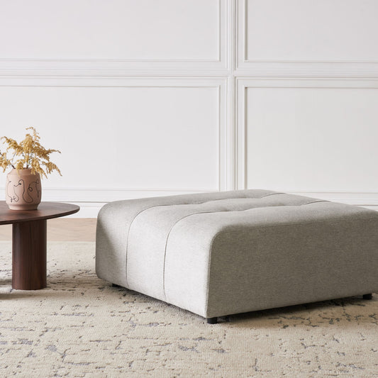 Element Modular Ottoman Footstool Light Grey With Black Legs