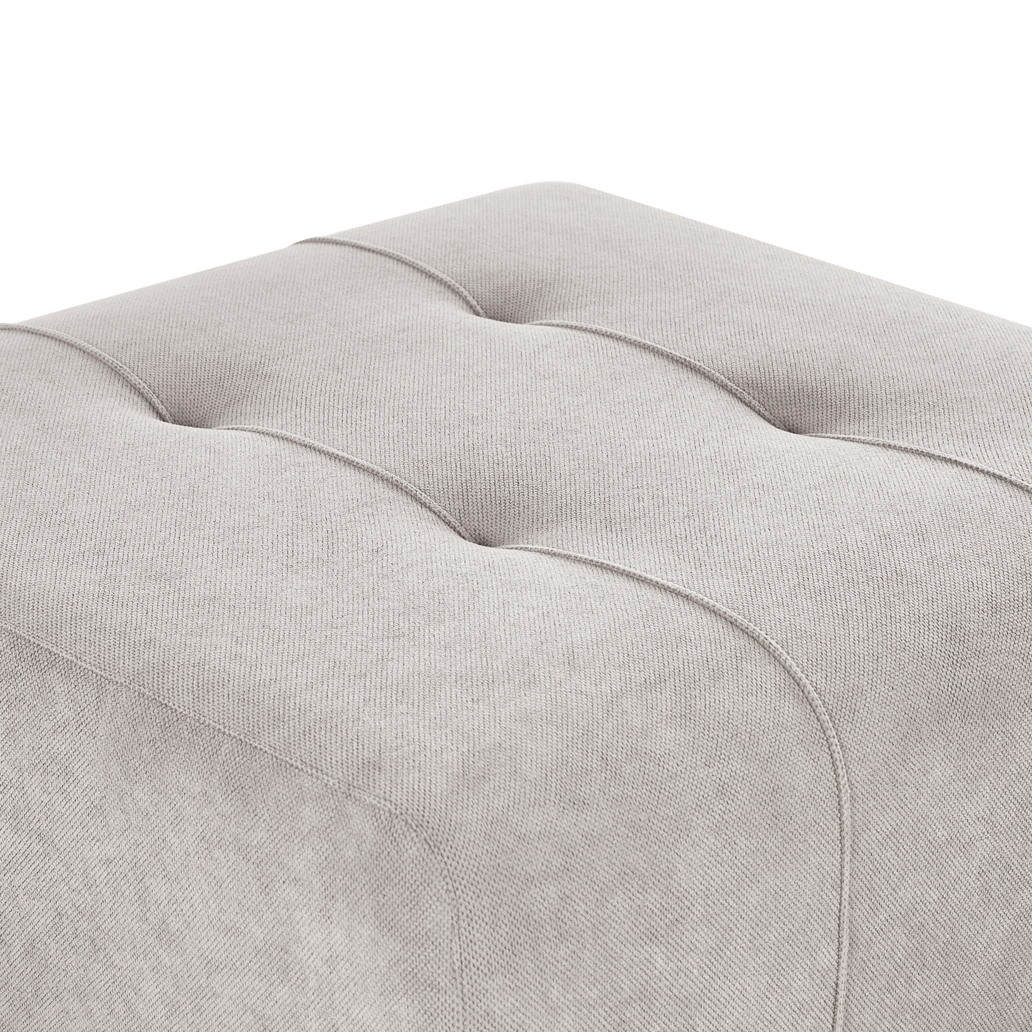 Element Modular Ottoman Footstool Light Grey With Black Legs