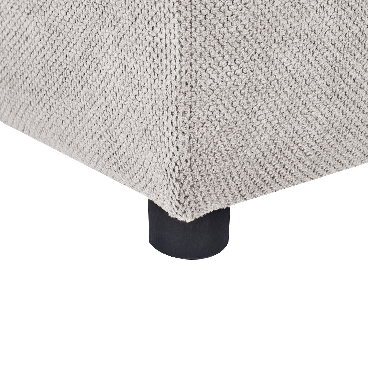 Element Modular Ottoman Footstool Light Grey With Black Legs