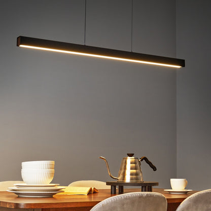 Pendant Lamp Black Aluminium Rubberwood Remote Control LED