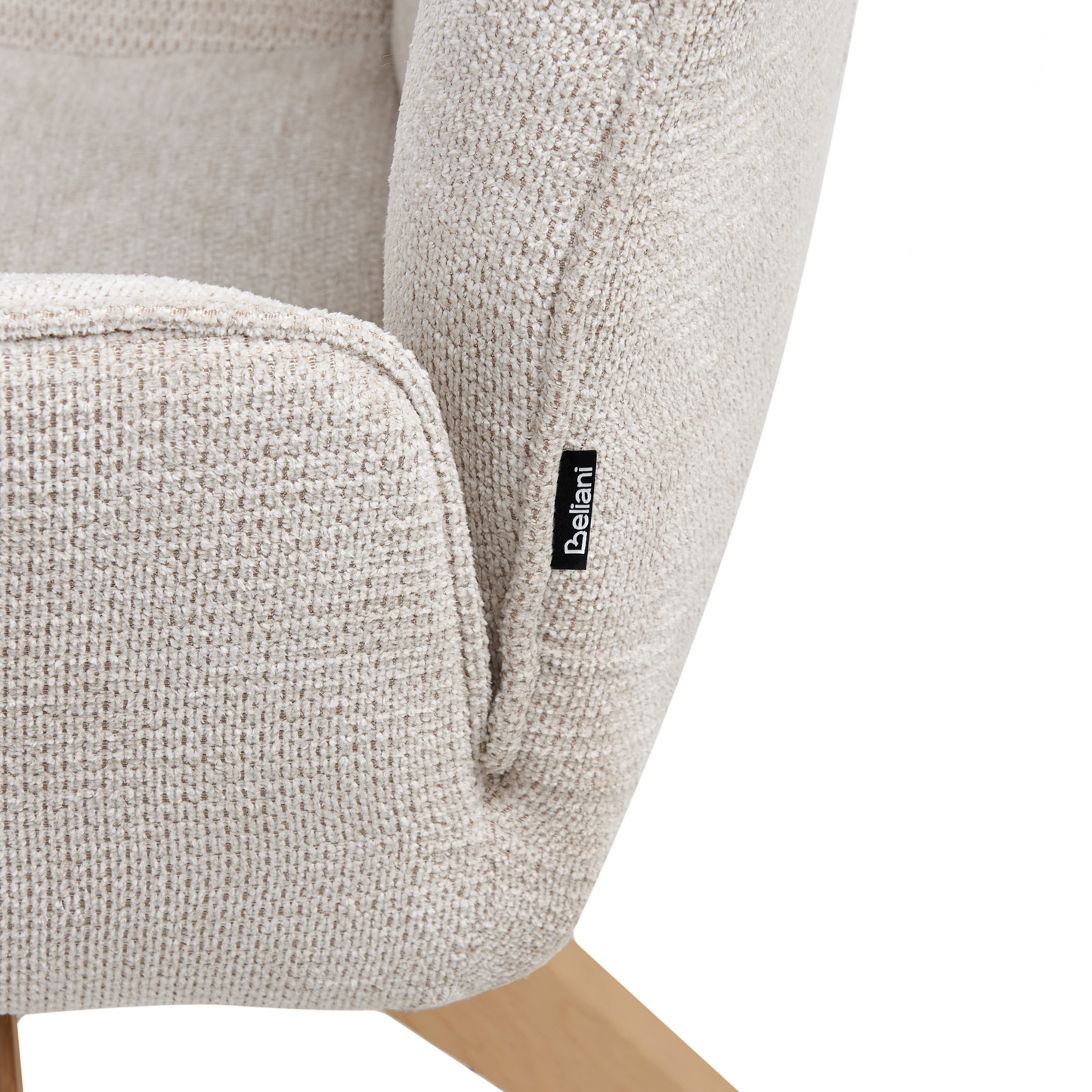 Swivel Dining Chair Light Beige Linen With High Back