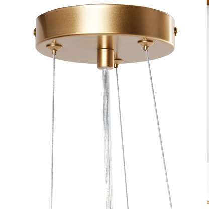 1 Light Pendant Gold Cage Wire Iron Ceiling Light Industrial Style Living Room