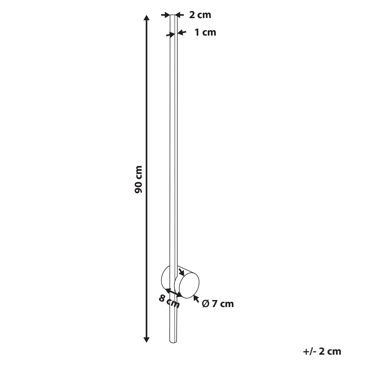 Wall Lamp Gold Aluminium Iron Base 90cm