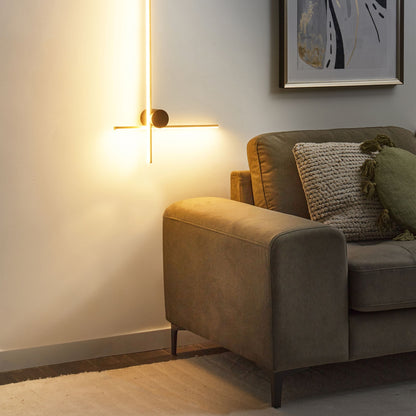 Wall Lamp Gold Aluminum Black Iron Base 90cm Modern Design For Bedroom And Living Room