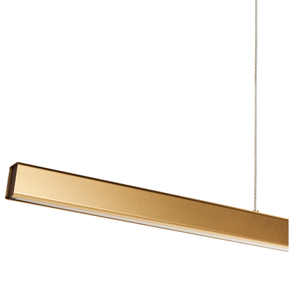 Pendant Lamp Gold Aluminum Rubberwood Shade with Remote LED