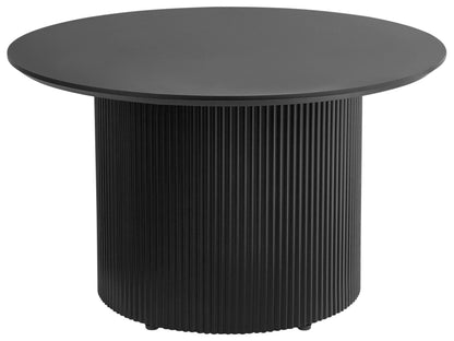 AeroLiving Modern Coffee Table Black MDF Top and Metal Base 50 cm