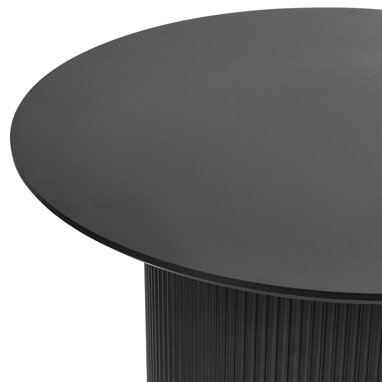 AeroLiving Modern Coffee Table Black MDF Top and Metal Base 50 cm