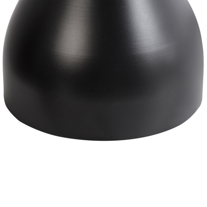 Natural Look Side Table White Stone Top Black Metal Base 50cm Gold