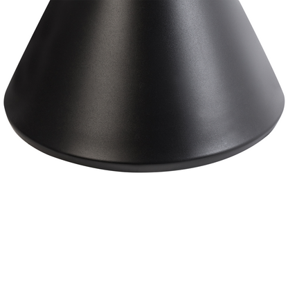 Side Table White Sintered Stone Top Black Metal Base 50cm