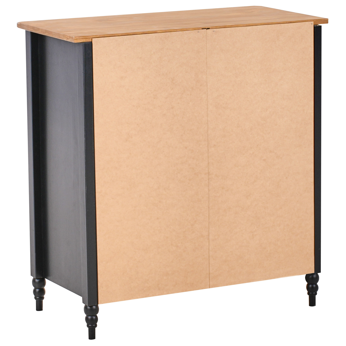 Sideboard Black 5 Drawer Chest Storage Unit