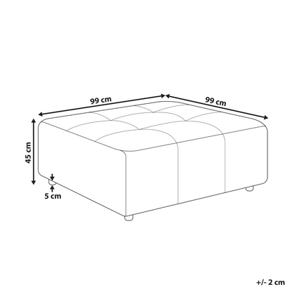 Element Modular Ottoman Footstool Brown Polyester Water Repellent