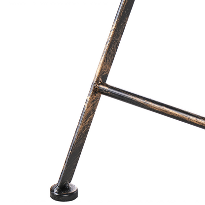 Vintage Garden Bar Table Black Iron Foldable Round For Two