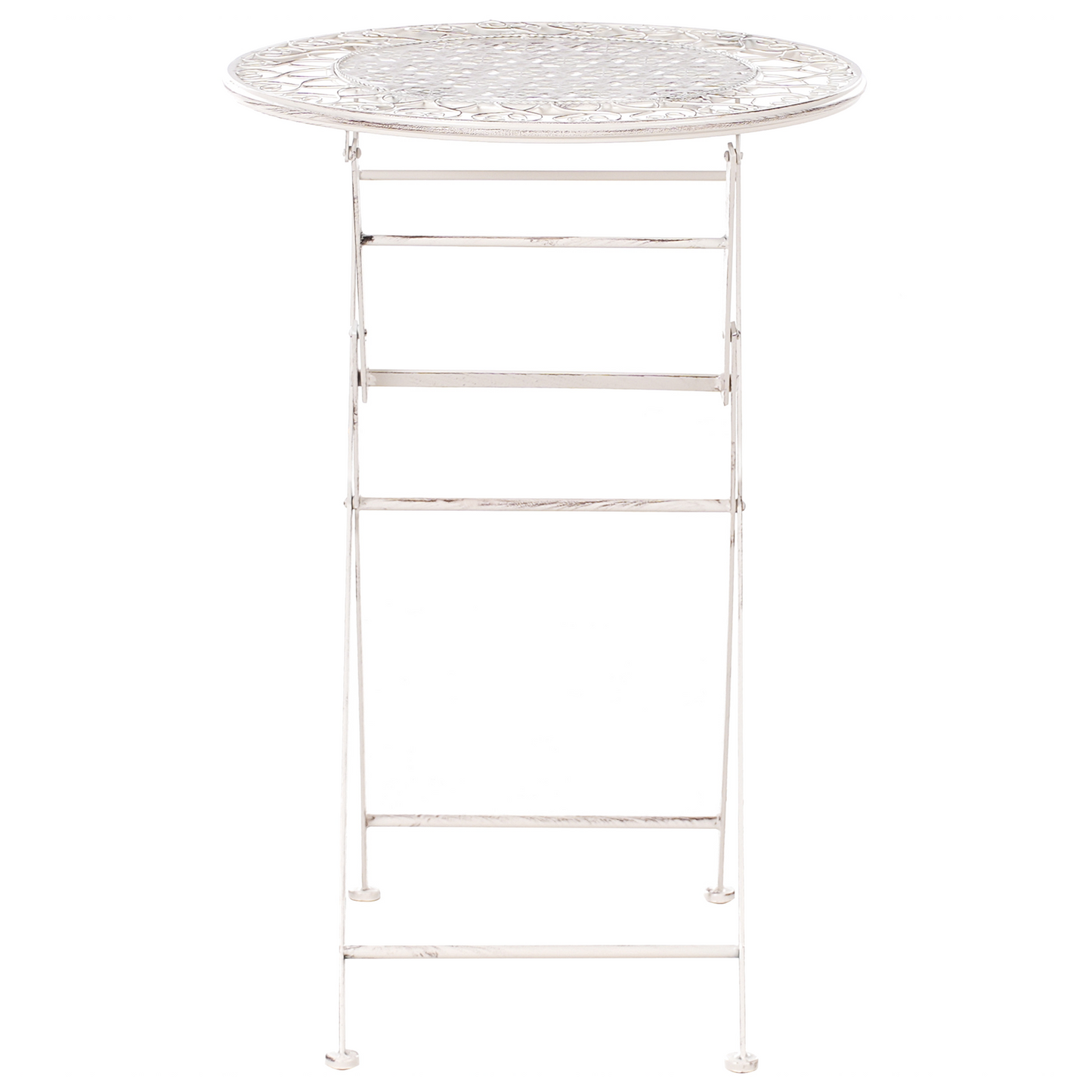 Provence Bar Set Light Beige Iron Foldable 2 Chairs