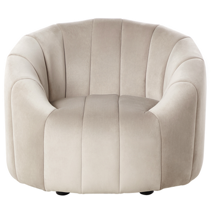 Home Premium 6 Seater Velvet Sofa Set Beige Contemporary Retro Tufted Low Back