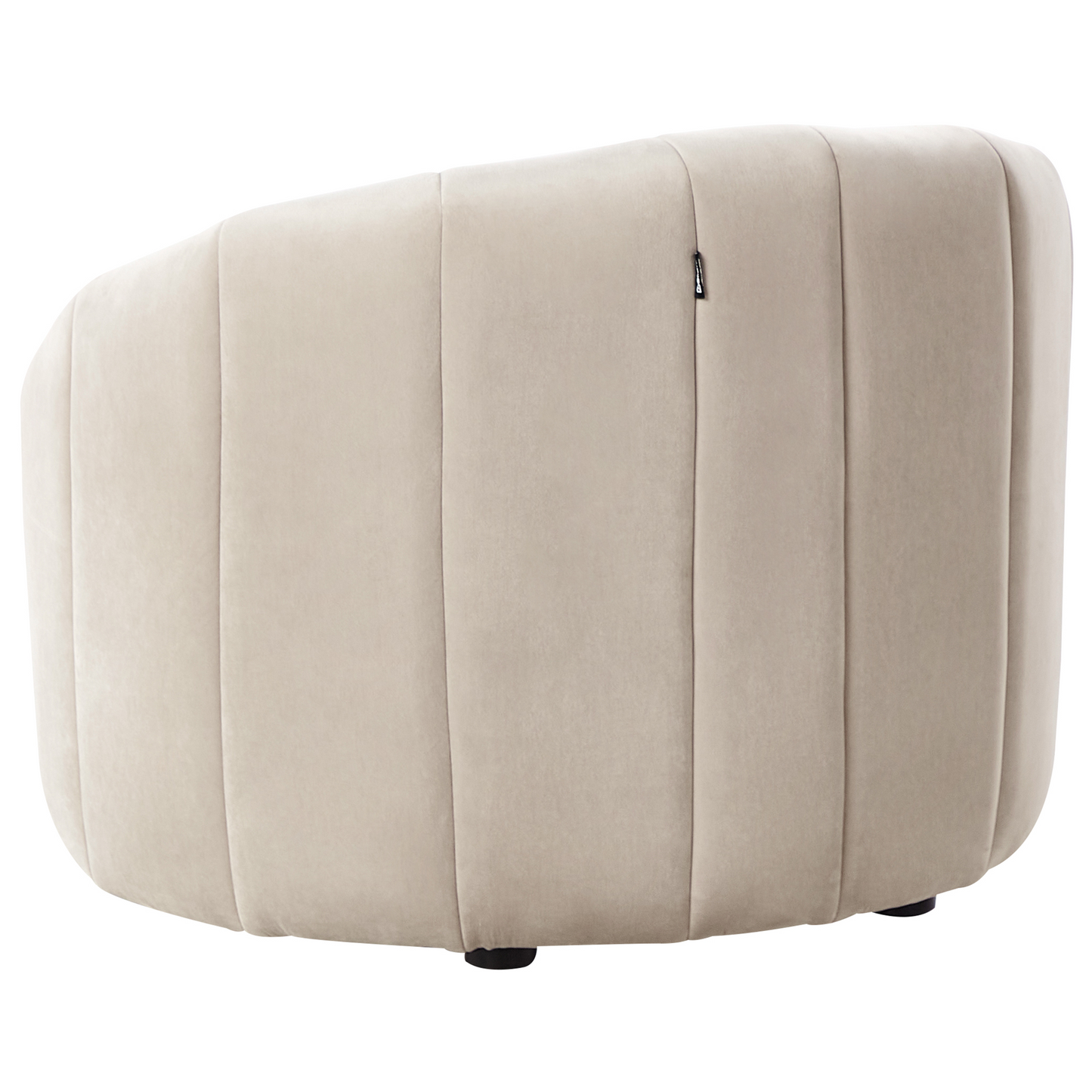 Home Premium 6 Seater Velvet Sofa Set Beige Contemporary Retro Tufted Low Back