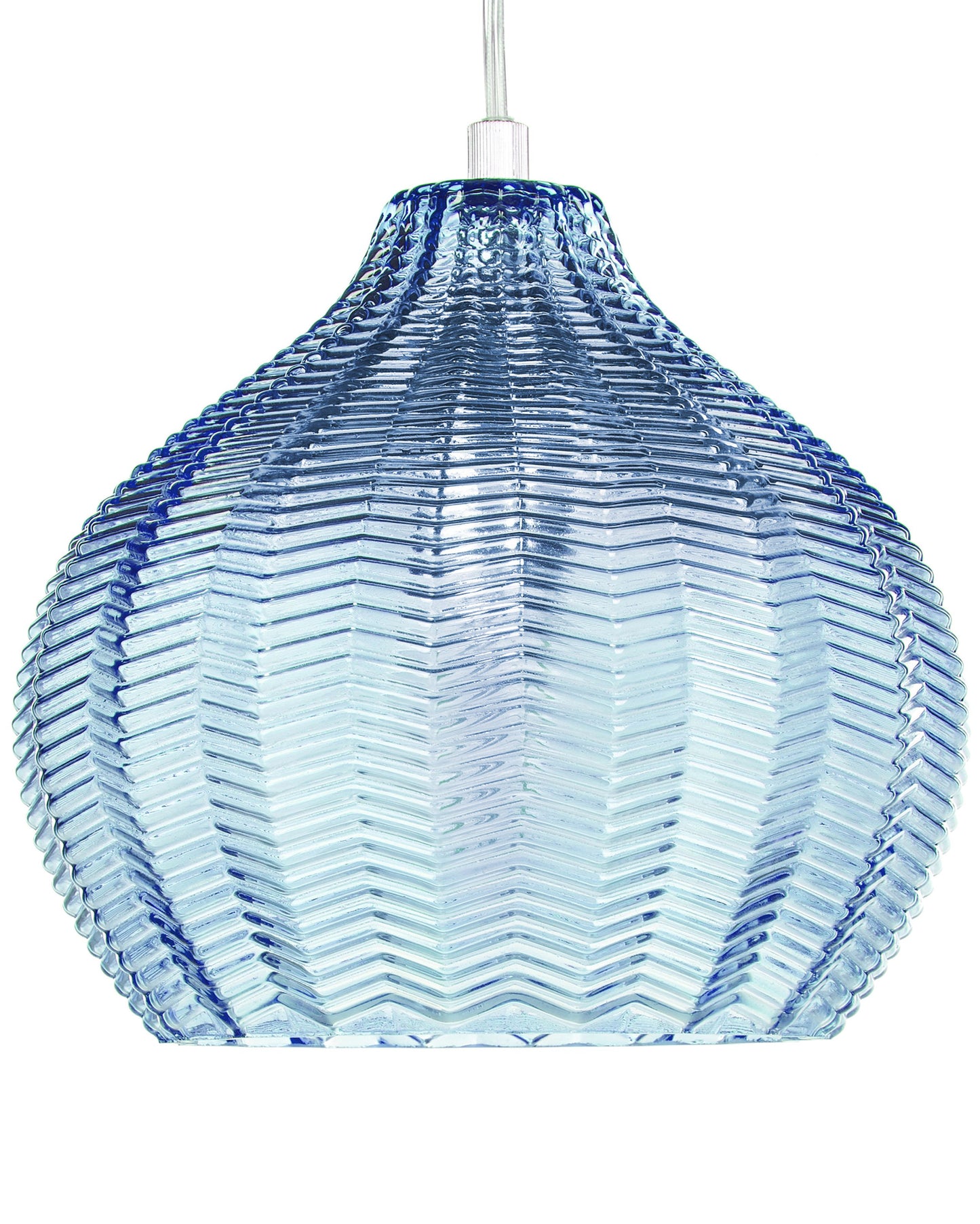 Pendant Lamp Blue Glass Bell Shade Retro Hanging Light