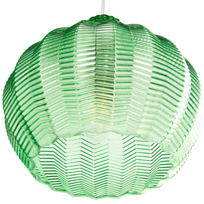 Pendant Lamp Green Glass Shade Retro Lighting