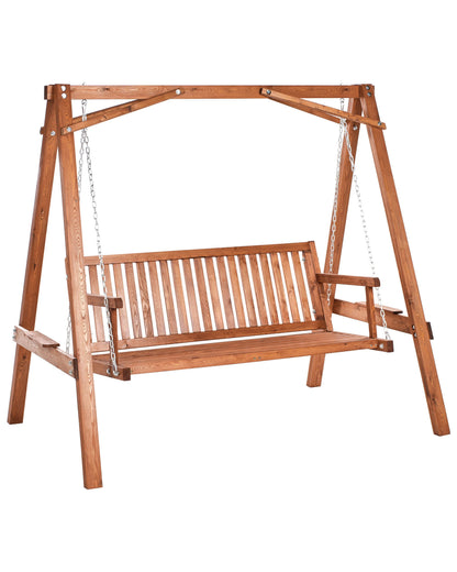 Outdoor Garden Swing Brown Freestanding Patio
