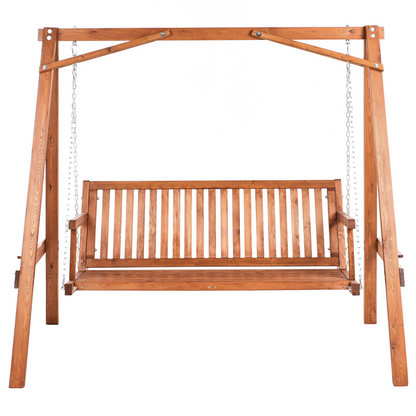 Outdoor Garden Swing Brown Freestanding Patio