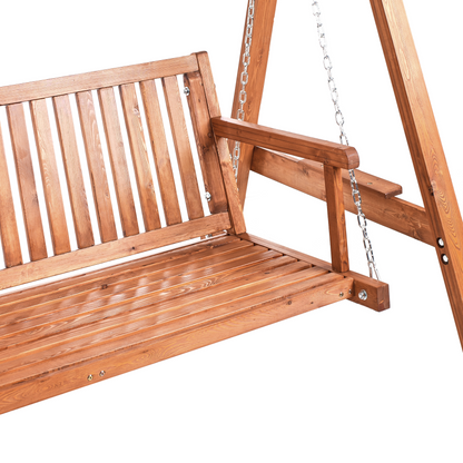 Outdoor Garden Swing Brown Freestanding Patio