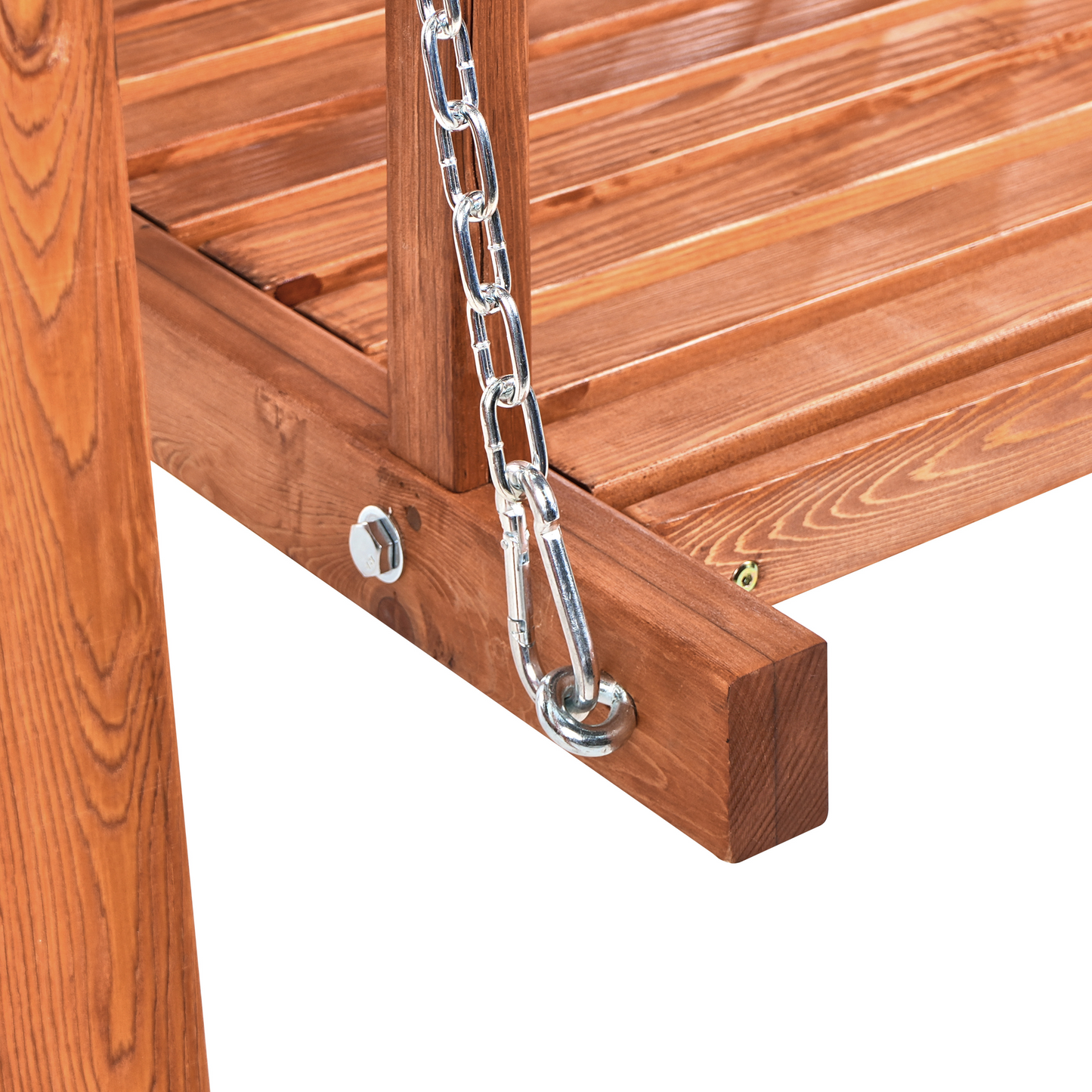 Outdoor Garden Swing Brown Freestanding Patio