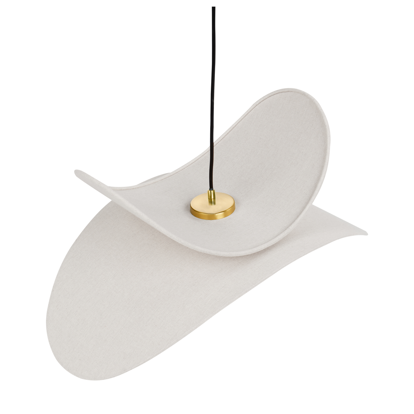 Pendant Lamp Light Grey Linen 105cm Open Bulb Modern