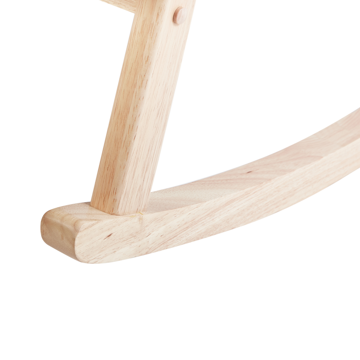 Rocking Armchair Off-White Boucle Rubberwood Legs