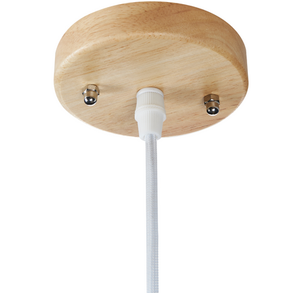 Poplar Wood Pendant Lamp Adjustable Shade With Two Settings