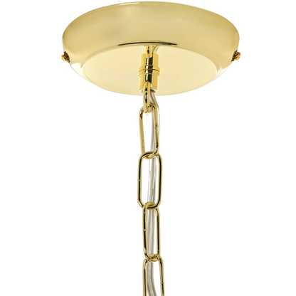 Gold Chandelier Iron Ceiling Lamp With Crystals