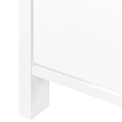 NordicHome Shoe Storage Cabinet White MDF 4 Compartments