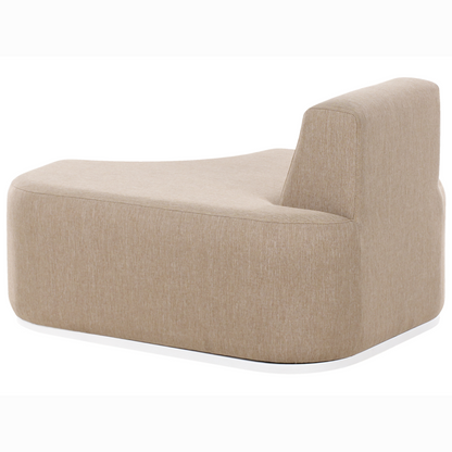 4 Seater Garden Sofa Set Beige Upholstered With Ottoman