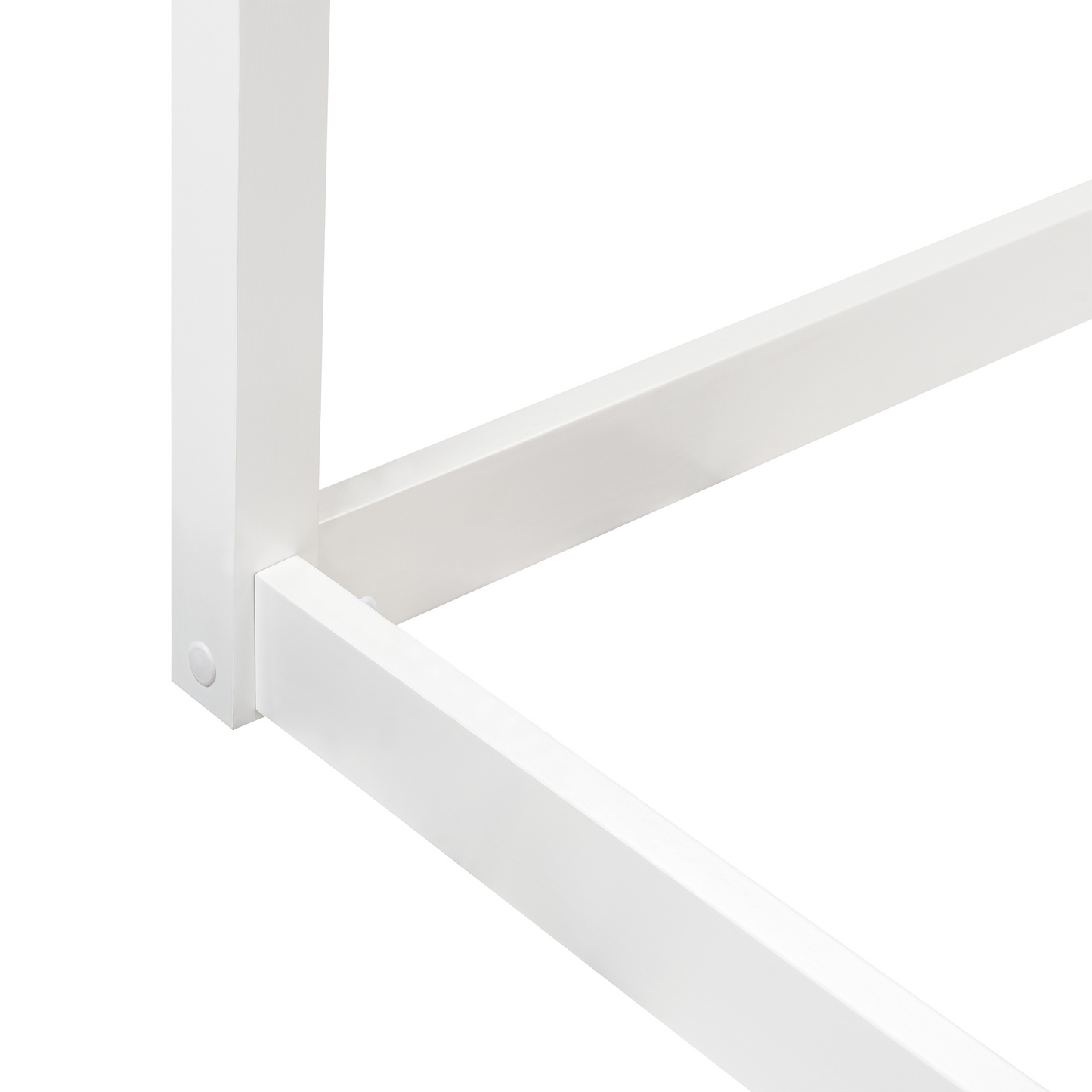 BrightNest Kids Loft Bed White Pine Wood EU Single Size With Slatted Frame And Playful House Shape