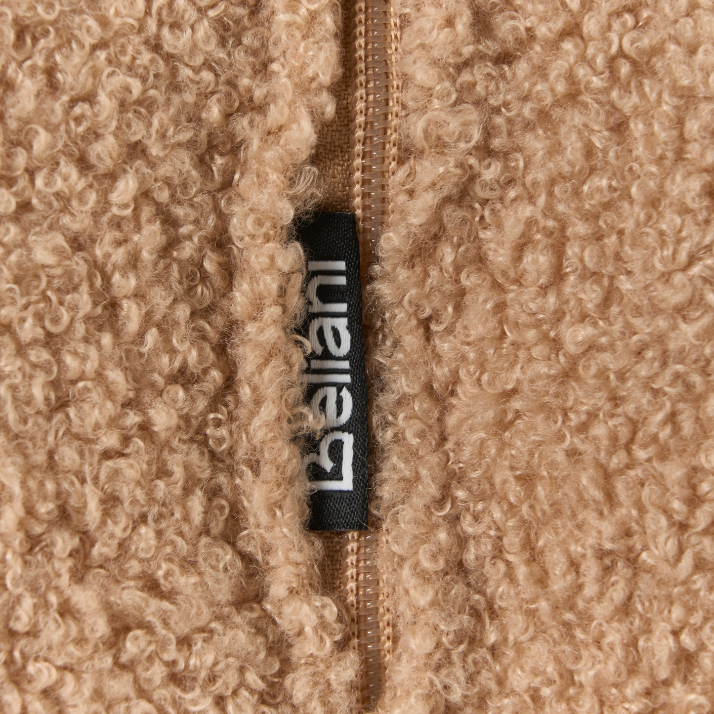 Boucle Pouffe Round Footstool 60cm Light Brown Modern Living