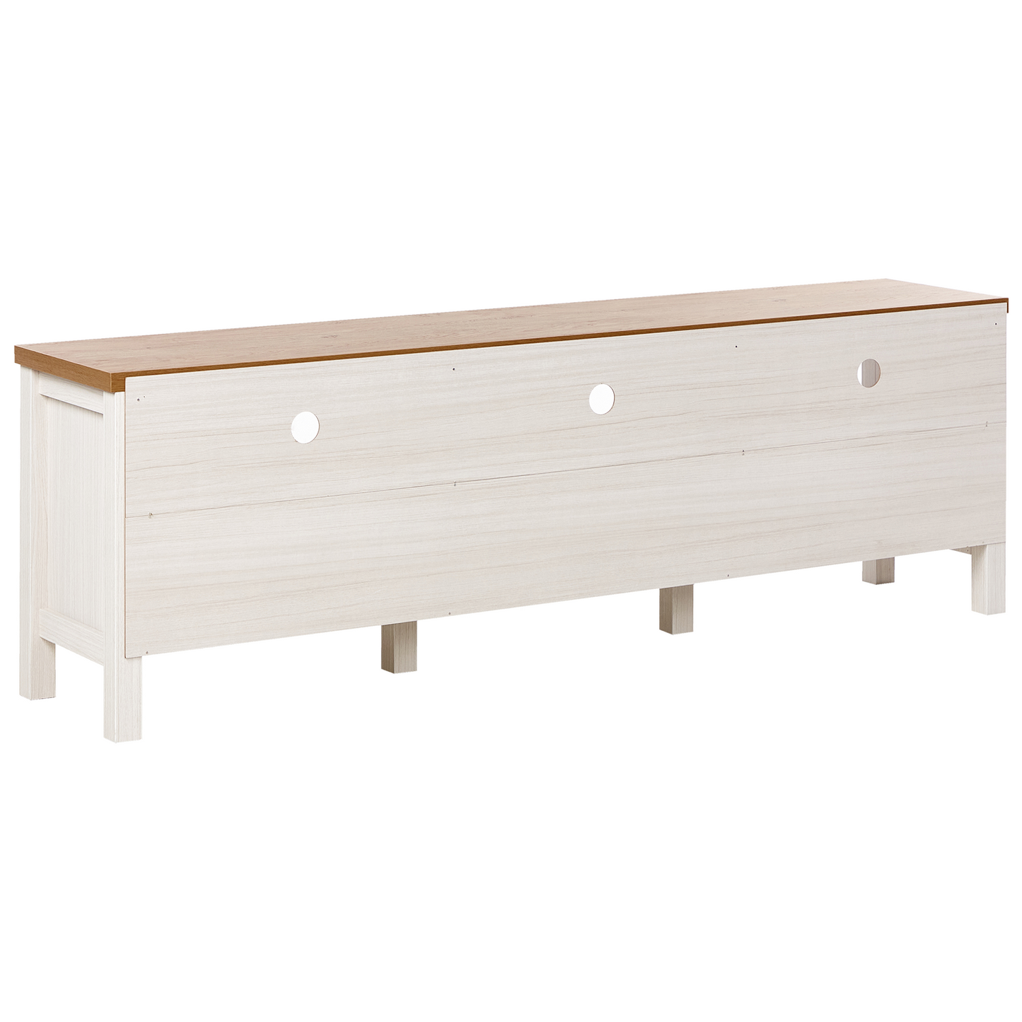 TV Stand White Particle Board 3 Drawers